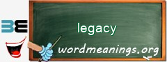 WordMeaning blackboard for legacy